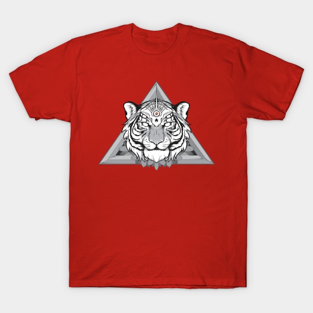 7 Eyes Tiger T-Shirt by Rick Do Things